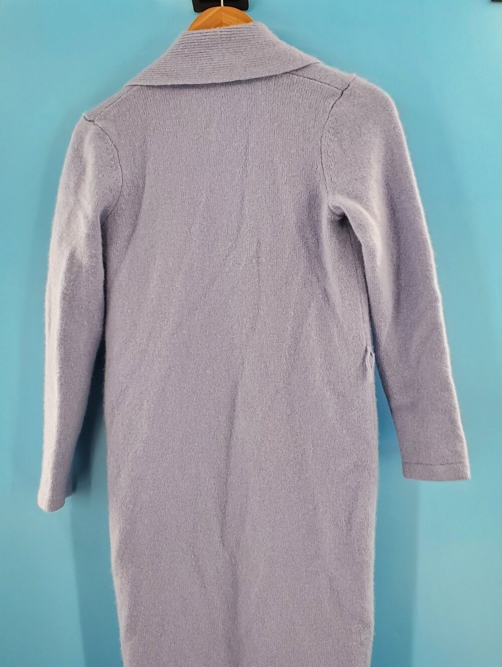 Blue 100% cashmere long cardigan S - Picture 12 of 16